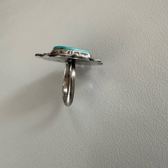 Silver turquoise ring. Size 5. Source Unknown - Picture 4 of 9